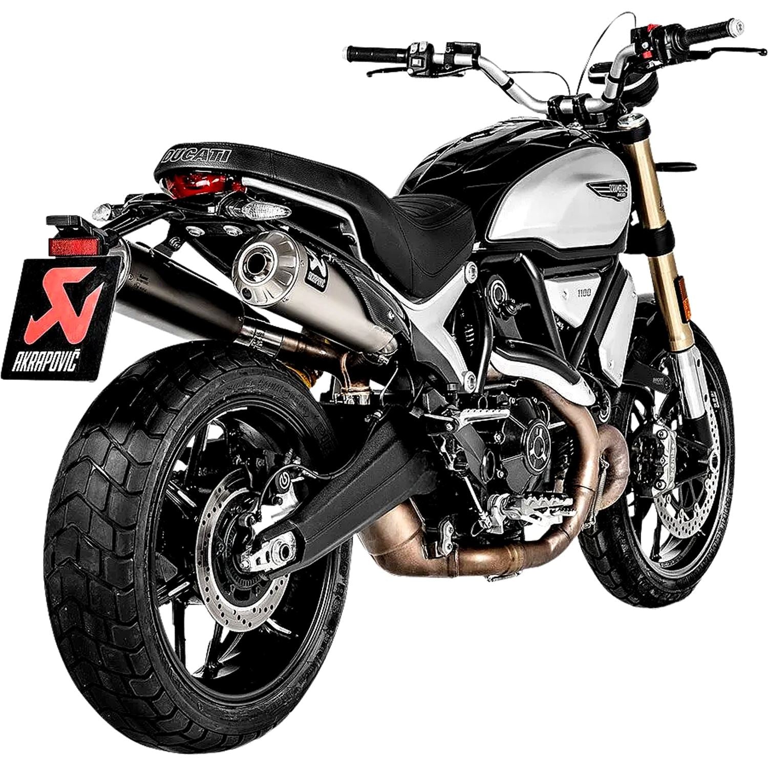 Akrapovic Titanium Line Slip On Silencer For Ducati SCRAMBLER 1100 ABS Dark Pro 2021-2024